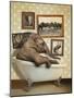 Elephant in Tub-J Hovenstine Studios-Mounted Giclee Print