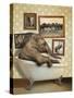 Elephant in Tub-J Hovenstine Studios-Stretched Canvas