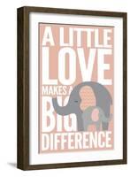 Elephant - Infant Sentiment - Pink-Lantern Press-Framed Art Print