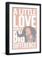 Elephant - Infant Sentiment - Pink-Lantern Press-Framed Art Print