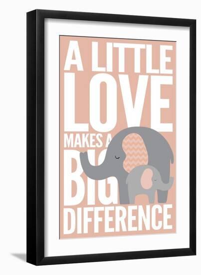 Elephant - Infant Sentiment - Pink-Lantern Press-Framed Art Print