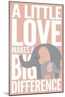 Elephant - Infant Sentiment - Pink-Lantern Press-Mounted Art Print