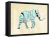 Elephant Multi-OnRei-Framed Stretched Canvas