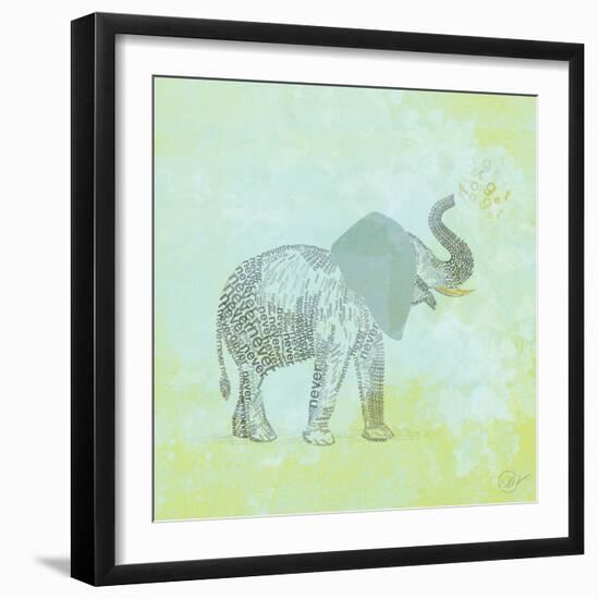 Elephant Never Forgets-Dominique Vari-Framed Art Print