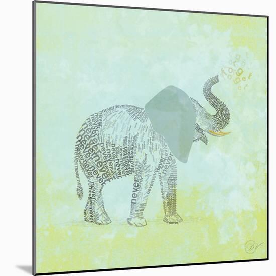 Elephant Never Forgets-Dominique Vari-Mounted Art Print