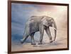 Elephant On A Tightrope-egal-Framed Art Print