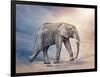 Elephant On A Tightrope-egal-Framed Art Print