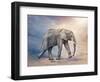 Elephant On A Tightrope-egal-Framed Art Print