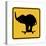 Elephant on Skateboard Crossing Sign-J Hovenstine Studios-Stretched Canvas