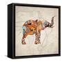 Elephant Orange 3-Kimberly Allen-Framed Stretched Canvas