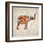 Elephant Orange 3-Kimberly Allen-Framed Art Print