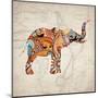 Elephant Orange 3-Kimberly Allen-Mounted Art Print