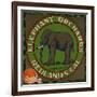 Elephant Orchards Brand - Redlands, California - Citrus Crate Label-Lantern Press-Framed Art Print