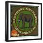 Elephant Orchards Brand - Redlands, California - Citrus Crate Label-Lantern Press-Framed Art Print