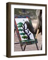 Elephant Painting, Chiang Mai, Thailand, Southeast Asia-Porteous Rod-Framed Photographic Print