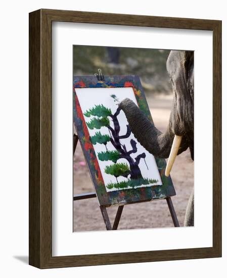 Elephant Painting, Chiang Mai, Thailand, Southeast Asia-Porteous Rod-Framed Photographic Print