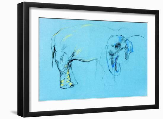 Elephant Painting-Boyan Dimitrov-Framed Premium Giclee Print