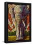 Elephant - Paper Mosaic-null-Framed Poster