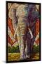 Elephant - Paper Mosaic-Lantern Press-Mounted Art Print