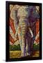 Elephant - Paper Mosaic-Lantern Press-Framed Art Print