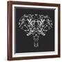 Elephant Polygon-Lisa Kroll-Framed Art Print