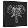 Elephant Polygon-Lisa Kroll-Framed Stretched Canvas