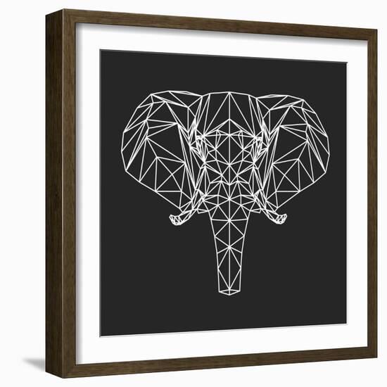 Elephant Polygon-Lisa Kroll-Framed Art Print