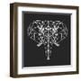 Elephant Polygon-Lisa Kroll-Framed Art Print