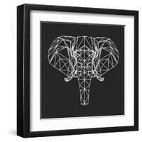 Elephant Polygon-Lisa Kroll-Framed Art Print