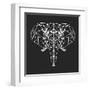 Elephant Polygon-Lisa Kroll-Framed Art Print