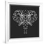 Elephant Polygon-Lisa Kroll-Framed Art Print