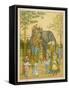 Elephant Rides for Children at Regent's Park Zoo: The Passengers Mount by Ladder-Thomas Crane-Framed Stretched Canvas