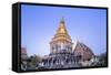 Elephant Sculptures on the Chedi Chang Lom and the Main Bot at the Temple of Wat Chiang Man-Alex Robinson-Framed Stretched Canvas