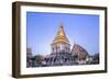 Elephant Sculptures on the Chedi Chang Lom and the Main Bot at the Temple of Wat Chiang Man-Alex Robinson-Framed Photographic Print