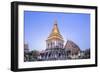 Elephant Sculptures on the Chedi Chang Lom and the Main Bot at the Temple of Wat Chiang Man-Alex Robinson-Framed Photographic Print