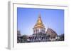 Elephant Sculptures on the Chedi Chang Lom and the Main Bot at the Temple of Wat Chiang Man-Alex Robinson-Framed Photographic Print