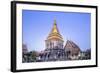 Elephant Sculptures on the Chedi Chang Lom and the Main Bot at the Temple of Wat Chiang Man-Alex Robinson-Framed Photographic Print