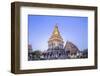 Elephant Sculptures on the Chedi Chang Lom and the Main Bot at the Temple of Wat Chiang Man-Alex Robinson-Framed Photographic Print