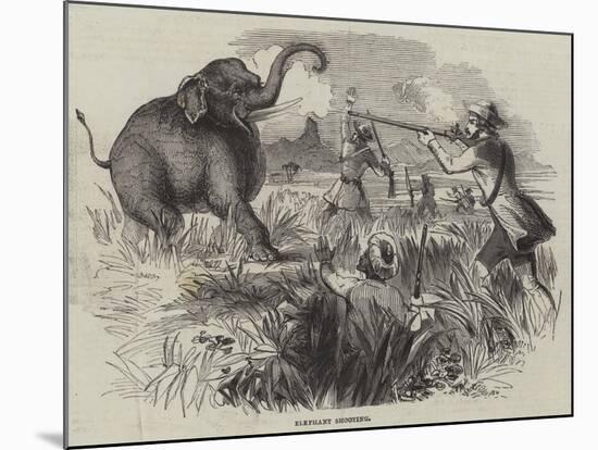 Elephant Shooting-null-Mounted Giclee Print