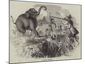 Elephant Shooting-null-Mounted Giclee Print