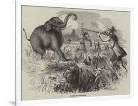 Elephant Shooting-null-Framed Giclee Print