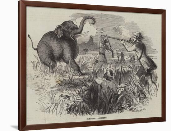 Elephant Shooting-null-Framed Giclee Print