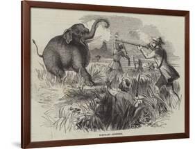 Elephant Shooting-null-Framed Giclee Print