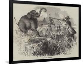Elephant Shooting-null-Framed Giclee Print