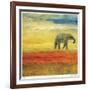 Elephant Stroll-Mj Lew-Framed Giclee Print