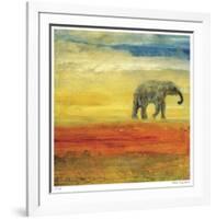 Elephant Stroll-Mj Lew-Framed Giclee Print