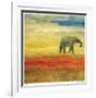 Elephant Stroll-Mj Lew-Framed Giclee Print