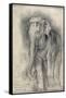 Eléphant sur le vif-Gustave Moreau-Framed Stretched Canvas