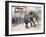 Elephant Tiger Fight Chinese or Vietnamese Circus (Annam)-null-Framed Giclee Print