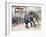 Elephant Tiger Fight Chinese or Vietnamese Circus (Annam)-null-Framed Giclee Print